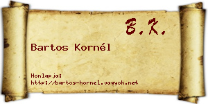 Bartos Kornél névjegykártya